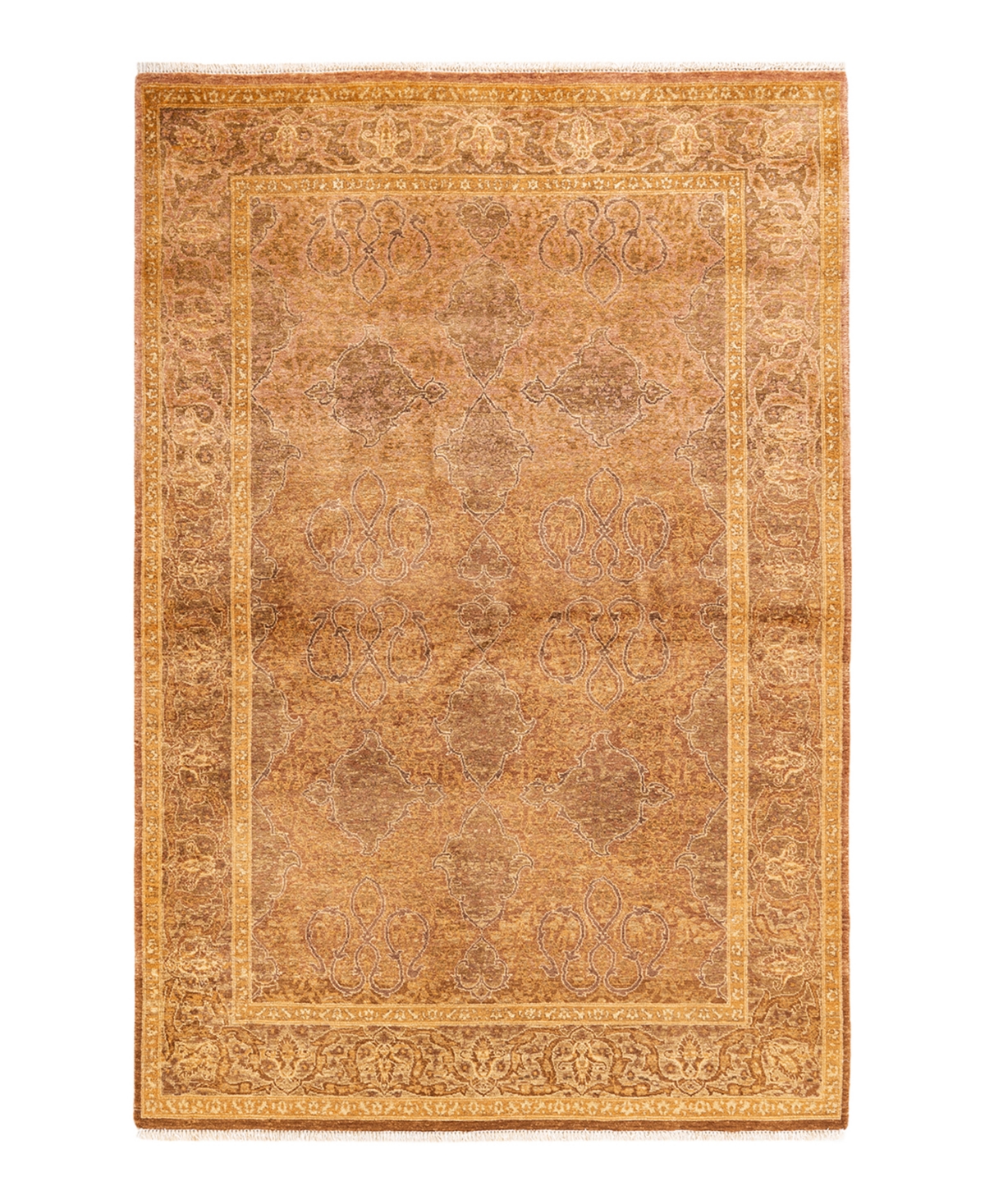 Closeout! Adorn Hand Woven Rugs Mogul M1494 4'1in x 6'1in Area Rug - Yellow