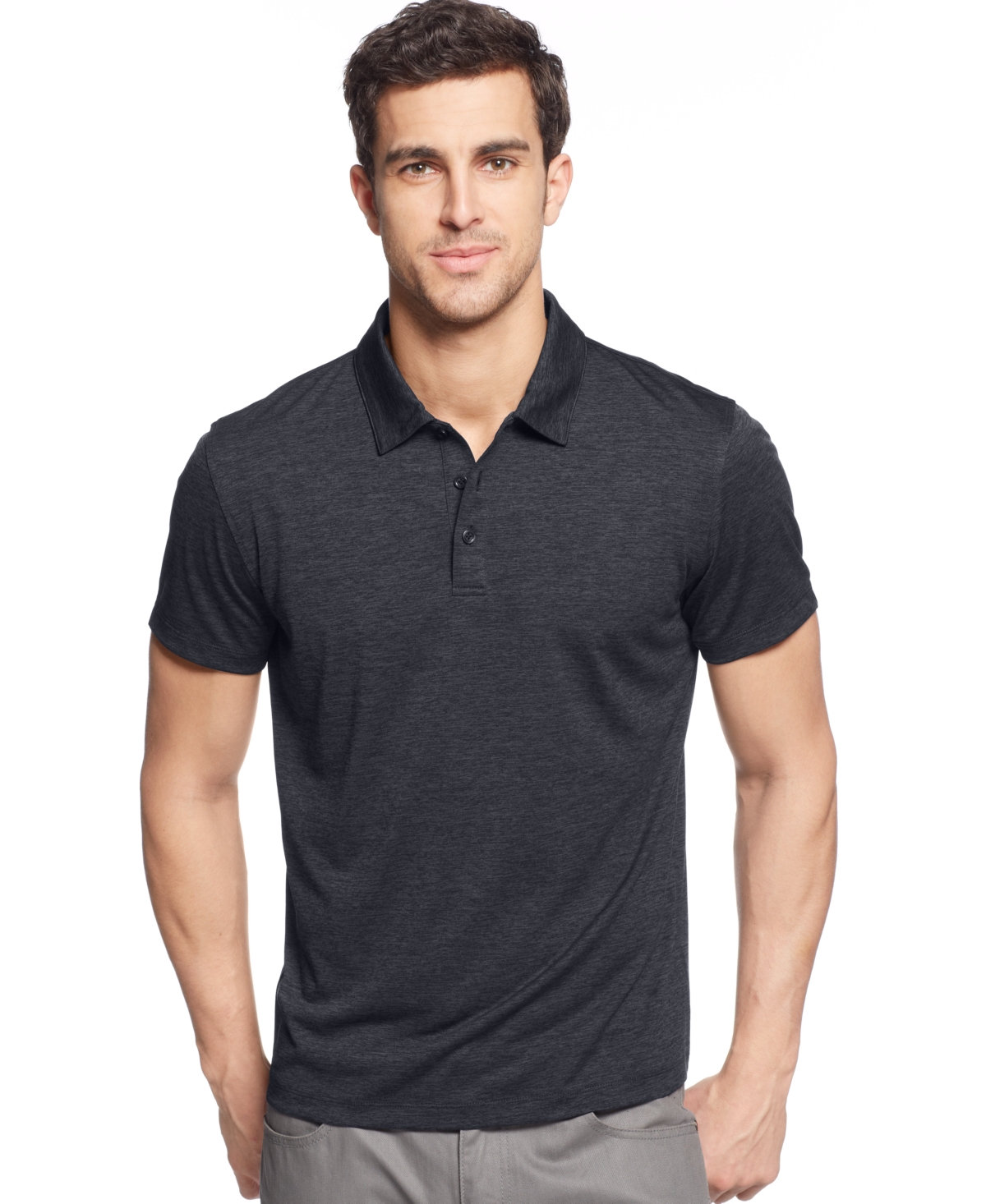 Men's Classic-Fit Ethan Performance Polo, Created for Macy's - Peacock Plum