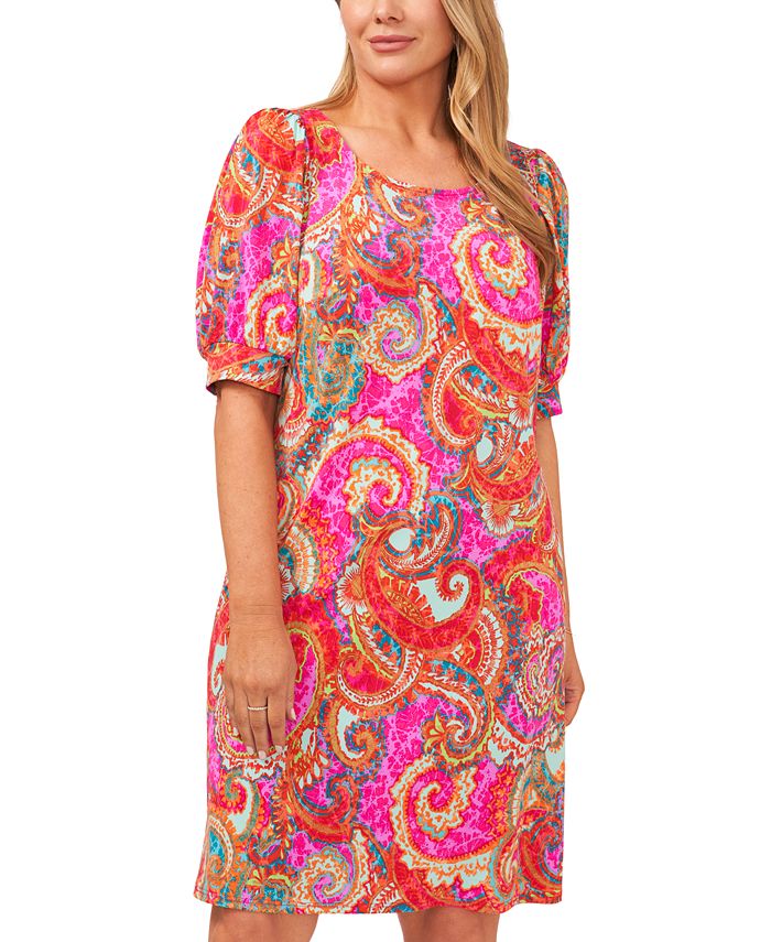 Msk Plus Size Paisley Print Shift Dress Macys 6714