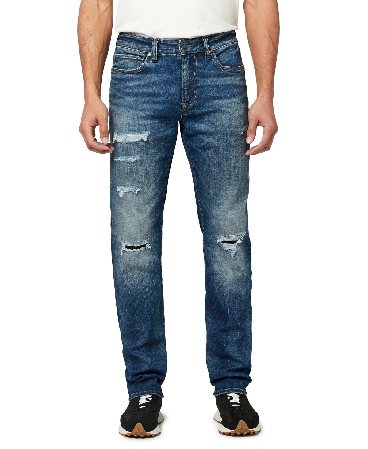 Shop Buffalo David Bitton Men's Repaired Relaxed Tapered Ben Jeans In Indigo