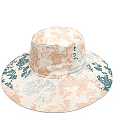 Women's Multi-Color Printed Cotton Floppy Sun Hat
