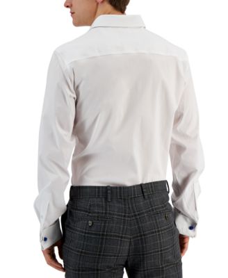 Men's Slim Fit Stain Resistant French Cuff Dress Shirt
