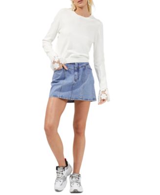 French Connection - Mara Lace Mix Cotton Sweater