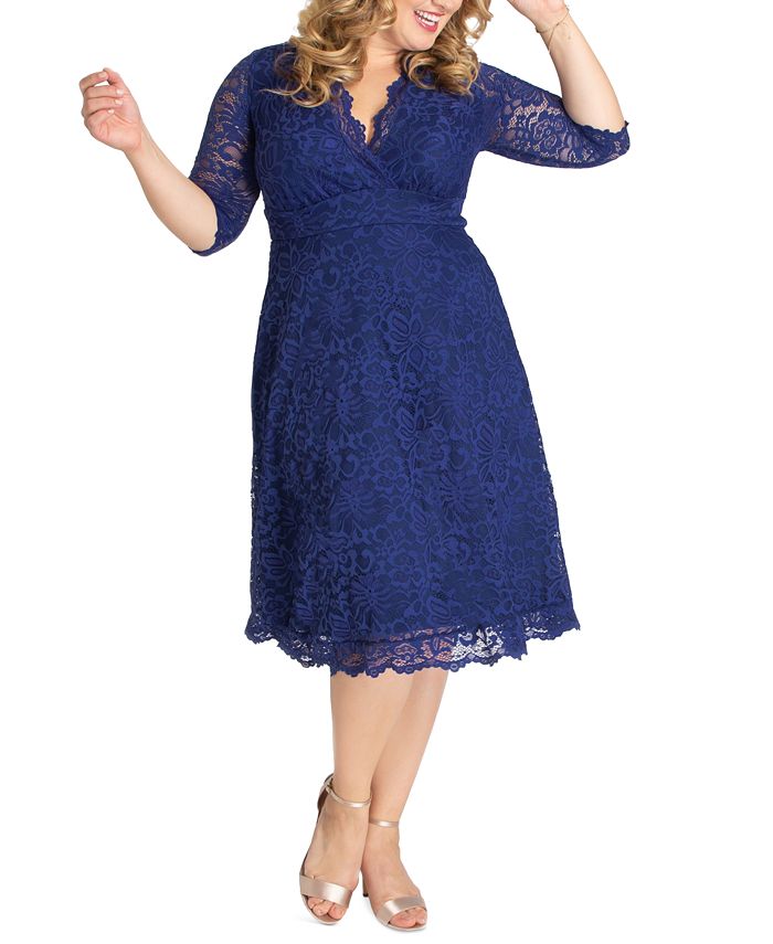 Kiyonna Womens Plus Size Mademoiselle Lace Dress Macys 5240