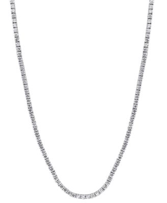 EFFY Collection - Diamond Tennis 17" Collar Necklace (7-3/8 ct. t.w.) in 14k White Gold