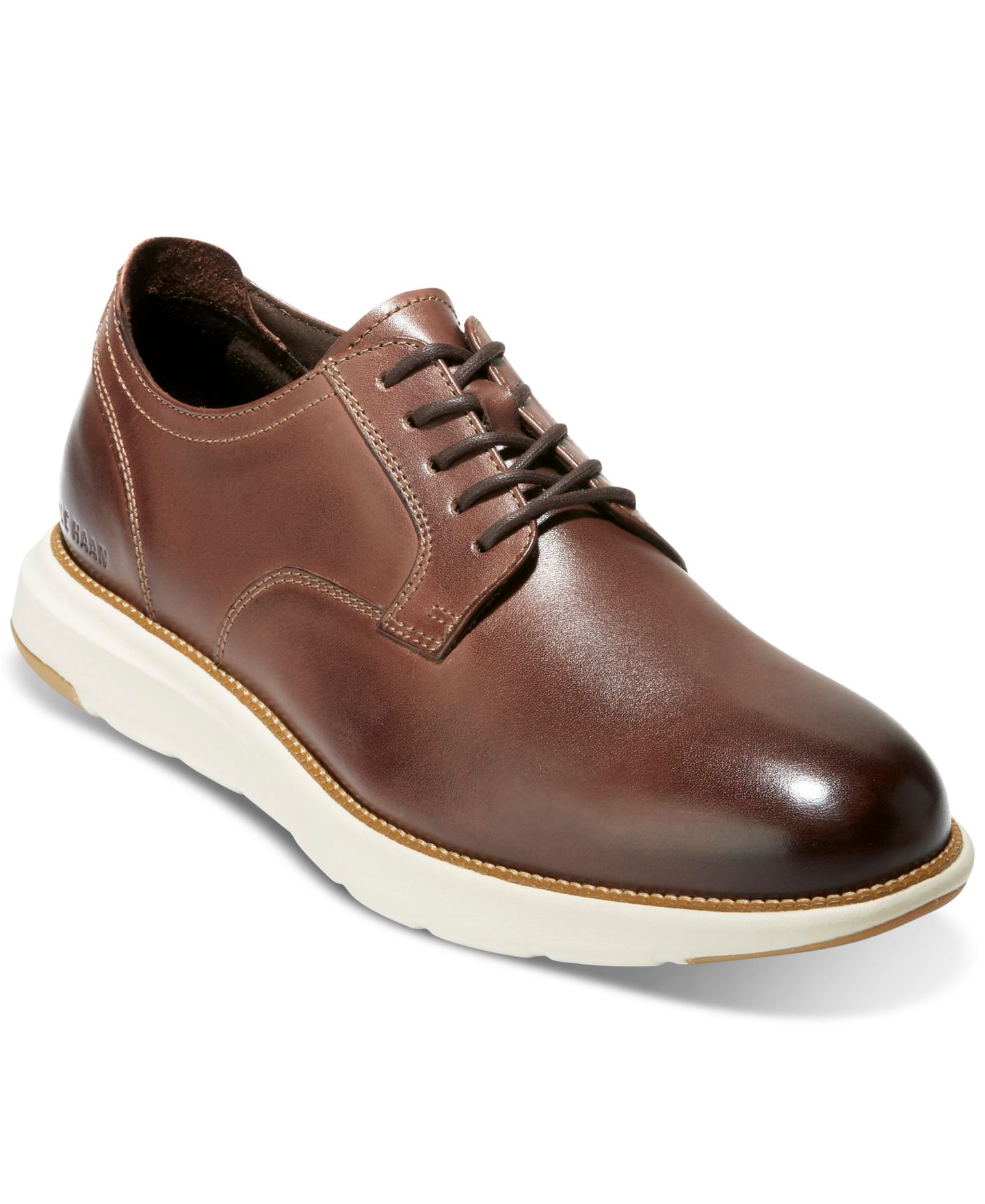 Обувь Cole Haan Men's Grand Atlantic Oxford Dress Shoe, цвет: Каштановый / Слоновая кость — фото 1