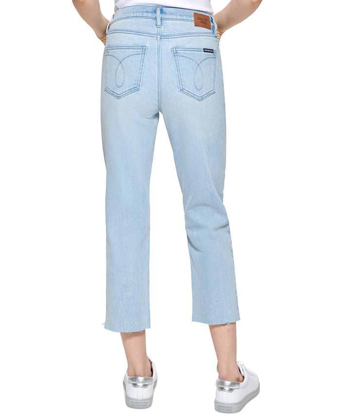 Calvin Klein Jeans Petite Destructed Cut-Hem Denim Jeans & Reviews ...