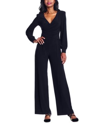 Adrianna Papell V Neck Wrap Style Jumpsuit Macy s