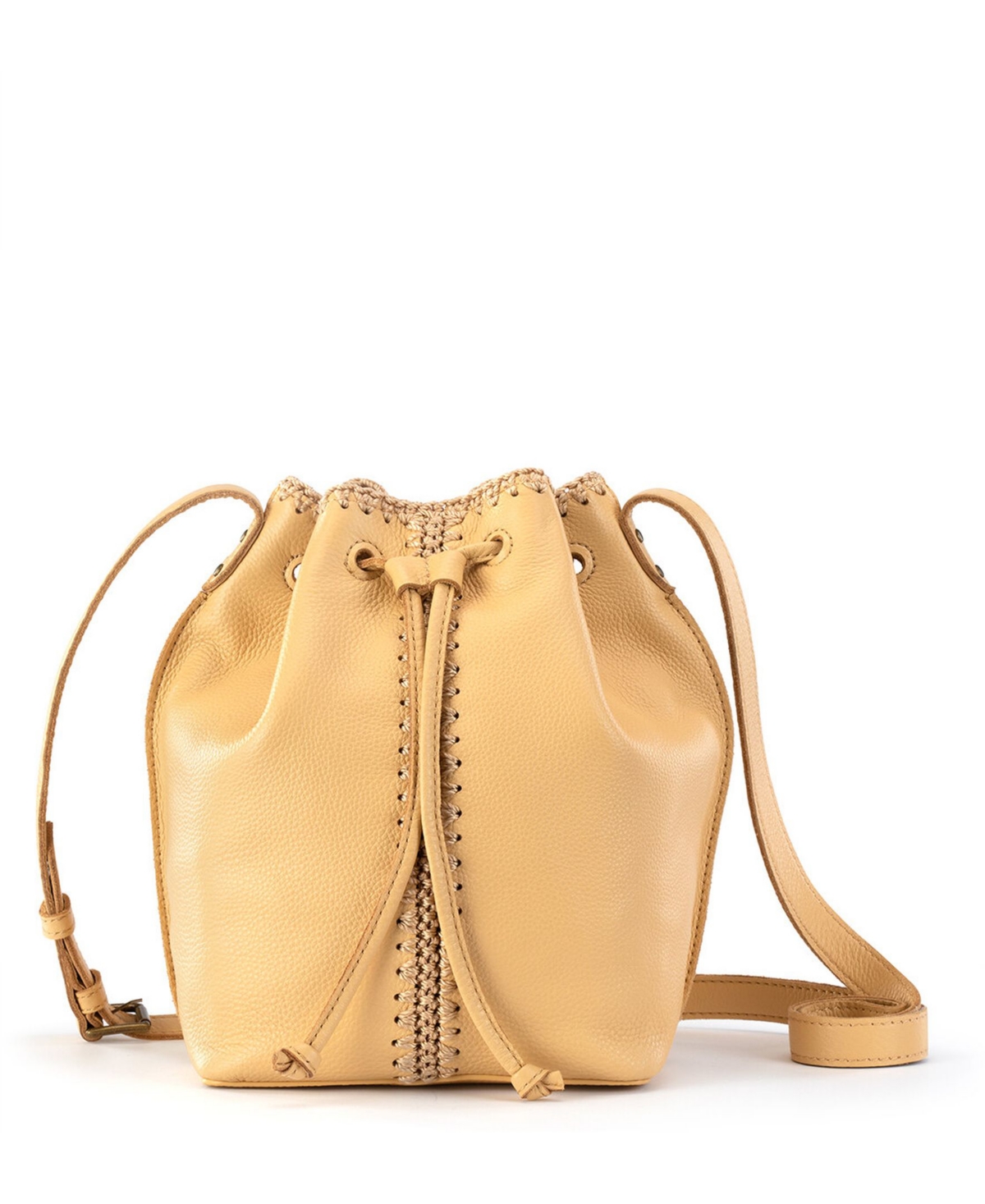 The Sak Women's Ivy Leather Bucket In Buttercup