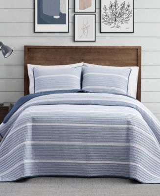 Brooklyn Loom Niari Yarn Dye Stripe 3 Piece Quilt Set, King - Macy's