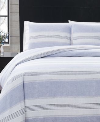 Stripe Flannel 3-Pc. Comforter Set, Full/Queen