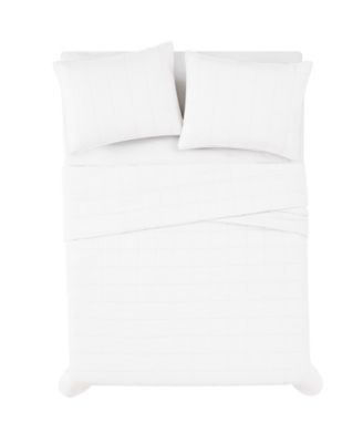 Solid 3 Piece Quilt Set, King