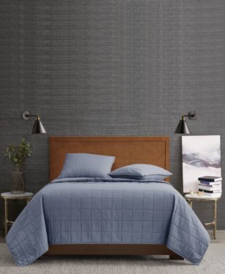 London Fog Solid Quilt Sets In Gray