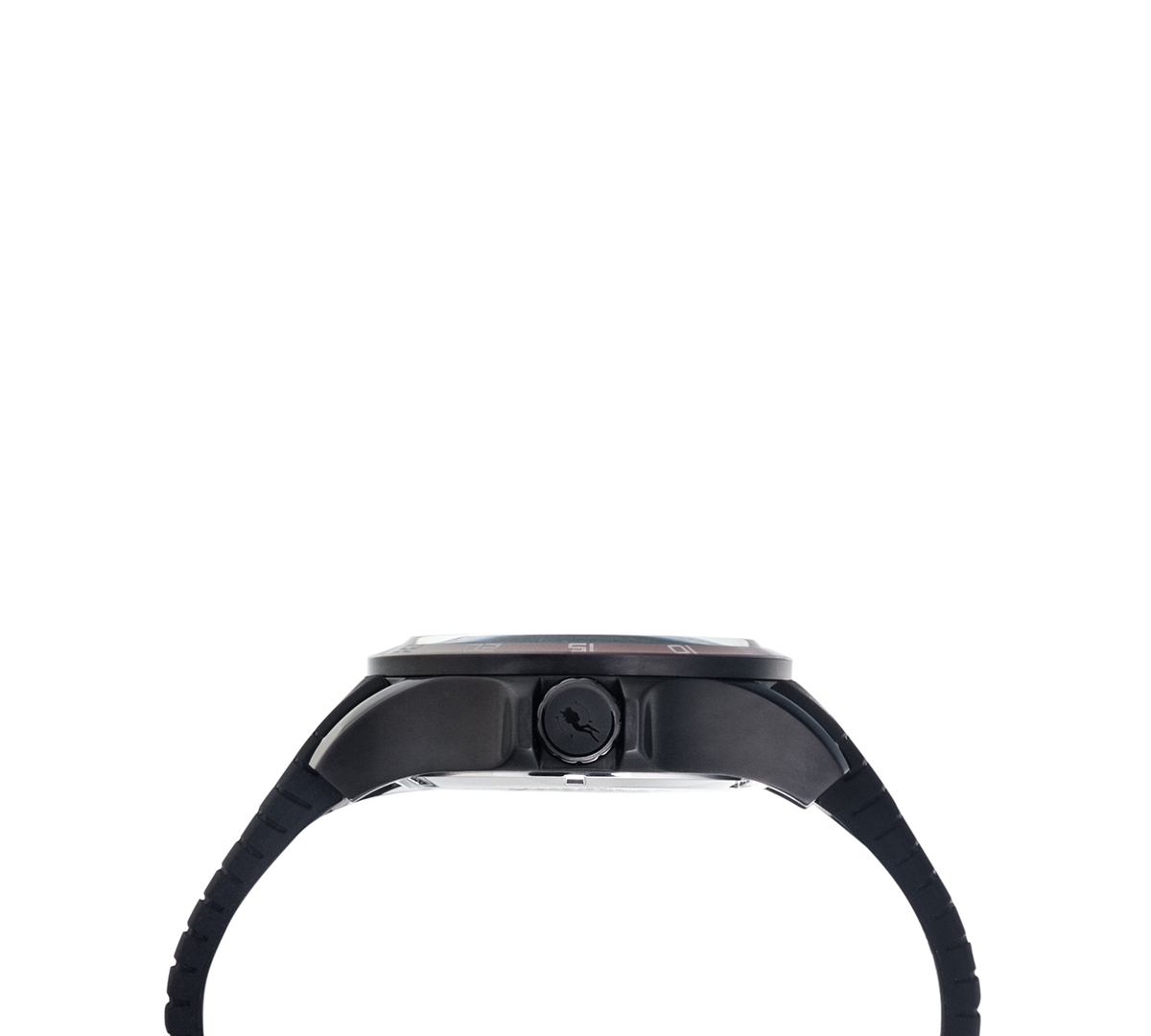 Shop Strumento Marino Men's Hurricane Black Ion-plated Stainless Steel Bracelet Watch 46mm In Black,red