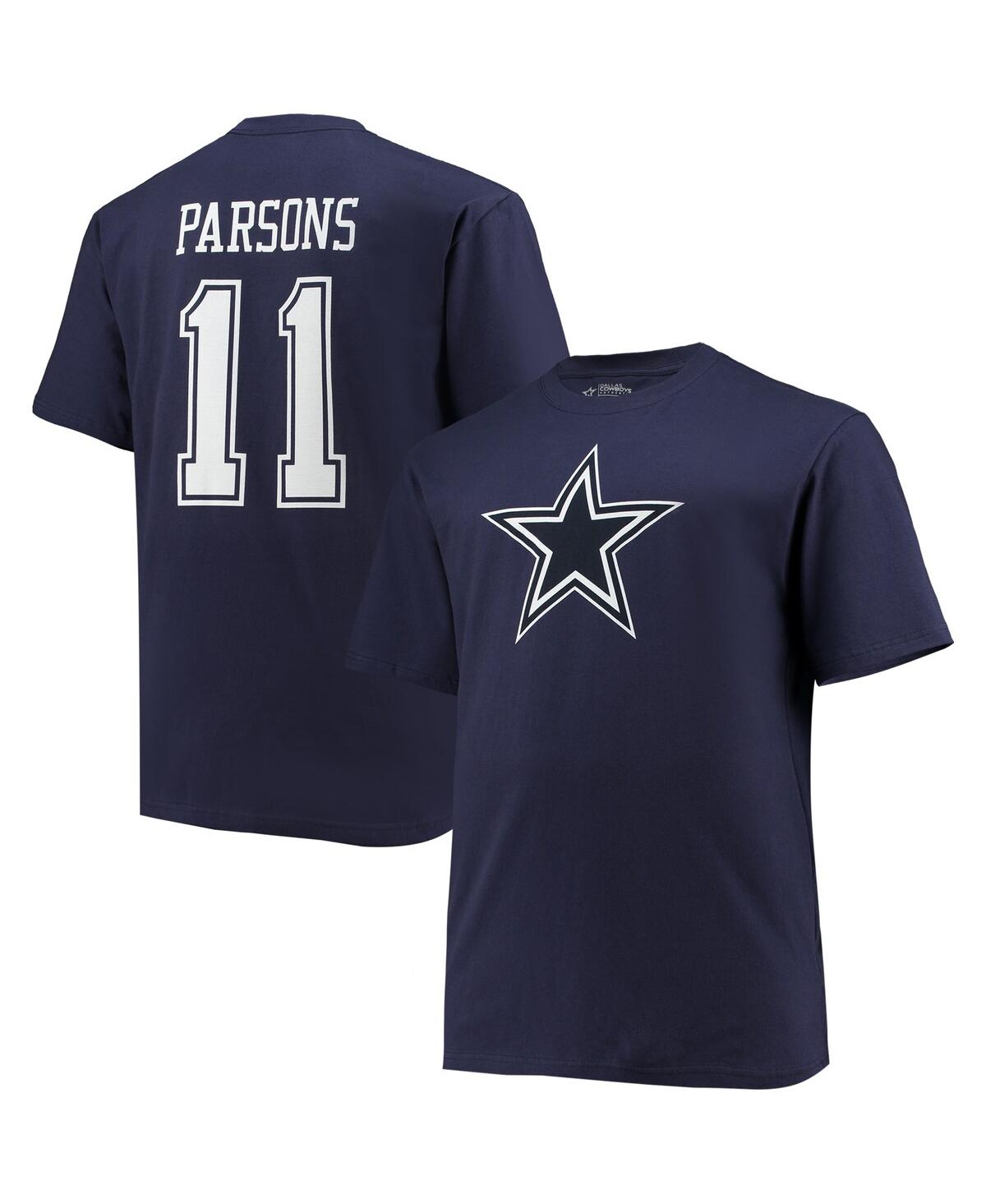 Men's Fanatics Micah ParsonsDallas Cowboys Big and Tall Player Name Number T-shirt - Navy