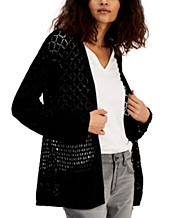 INC International Concepts Women's Stripe Tunic Sweater 0X, Black/White 