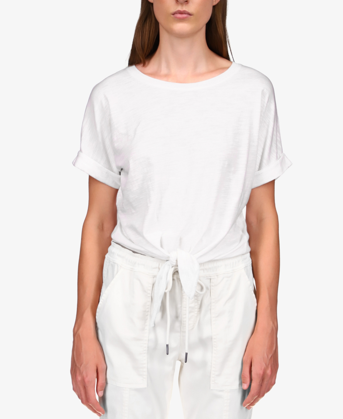 Sanctuary All Day Tie-Hem Cuffed T-Shirt