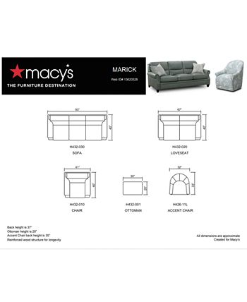 Furniture - Marrick 30" Leather Ottoman