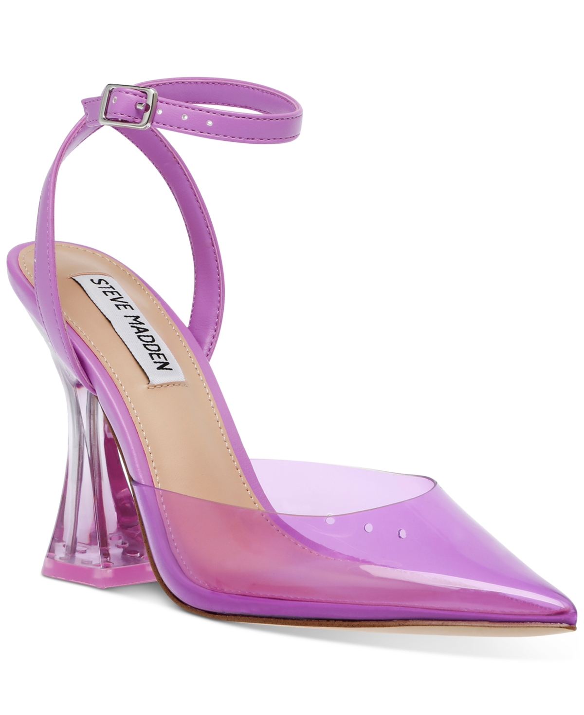 Steve Madden Women's Zelie Vinyl Twopiece Pumps In Bright Purple Vinyl