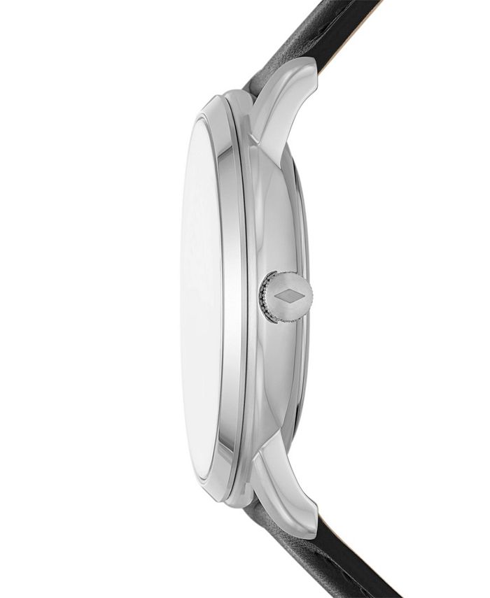 Fossil Men's Neutra Black Leather Strap Watch 42mm Macy's