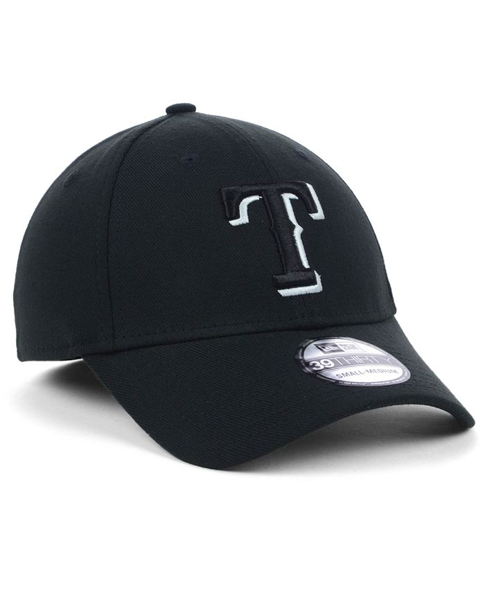 New Era Texas Rangers Black and White Classic 39THIRTY StretchFitted