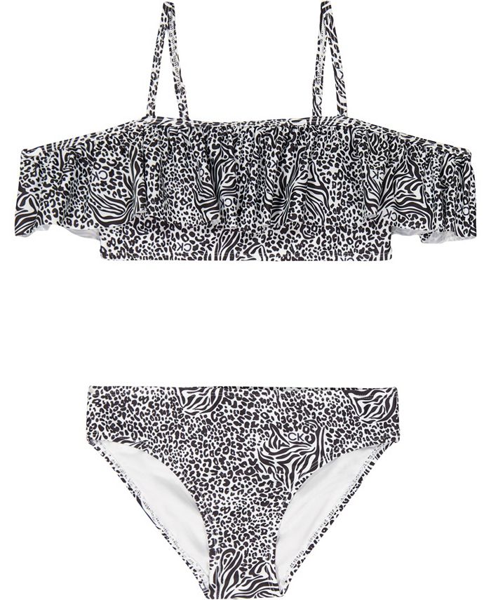 Calvin Klein Big Girls Knot Bikini Swimsuit, 2 Piece Set & Reviews -  Swimwear - Kids - Macy's