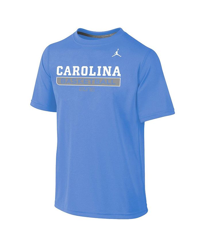 Jordan Men's North Carolina Tar Heels White Spotlight Basketball Long Sleeve T-Shirt, Medium, Blue