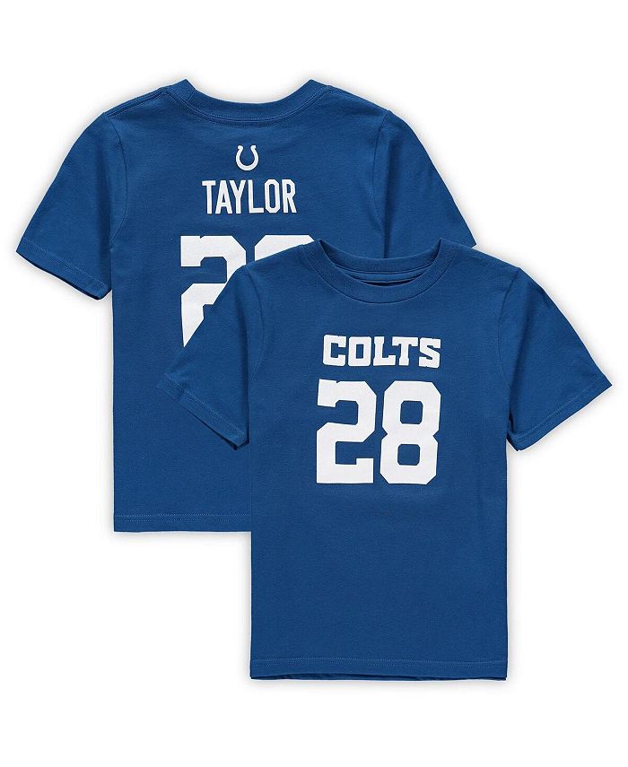 Jonathan Taylor Indianapolis Colts Youth Royal Name & Number Logo Long  Sleeve T-Shirt 