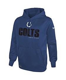 Men's Royal Indianapolis Colts Combine Authentic Hard Hash Pullover Hoodie