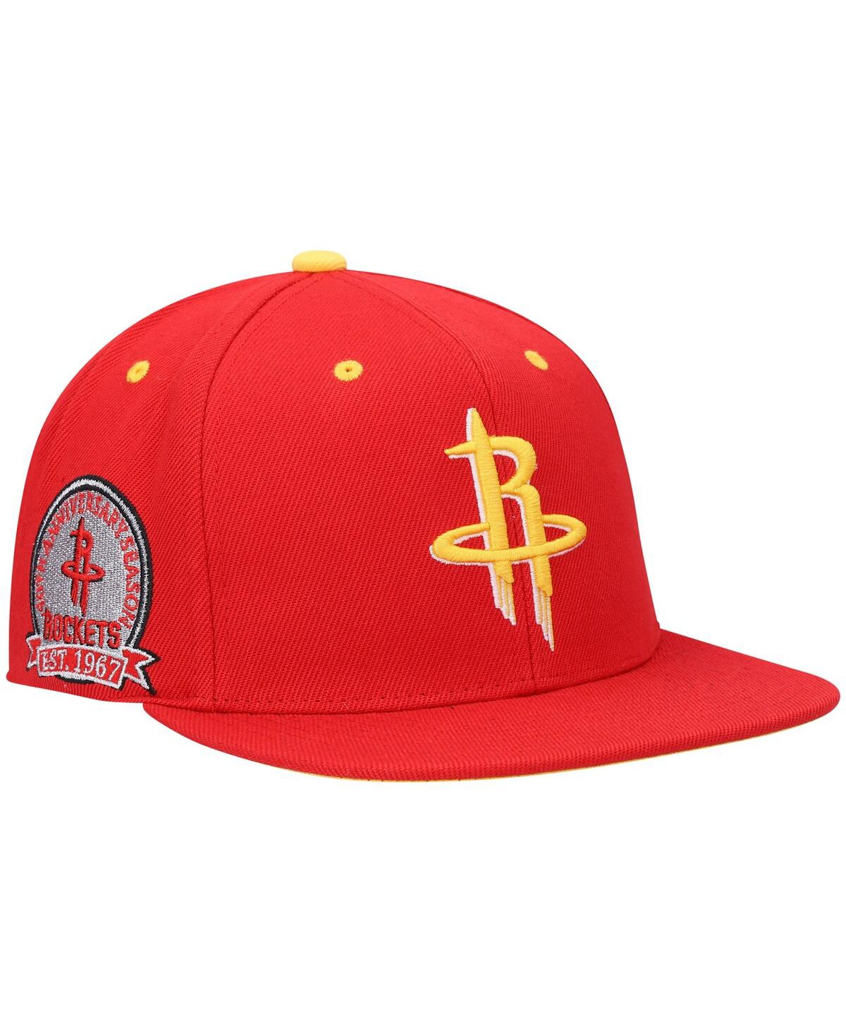 Men's Mitchell & NessHouston Rockets 40th Anniversary Color Flip Snapback Hat - Red