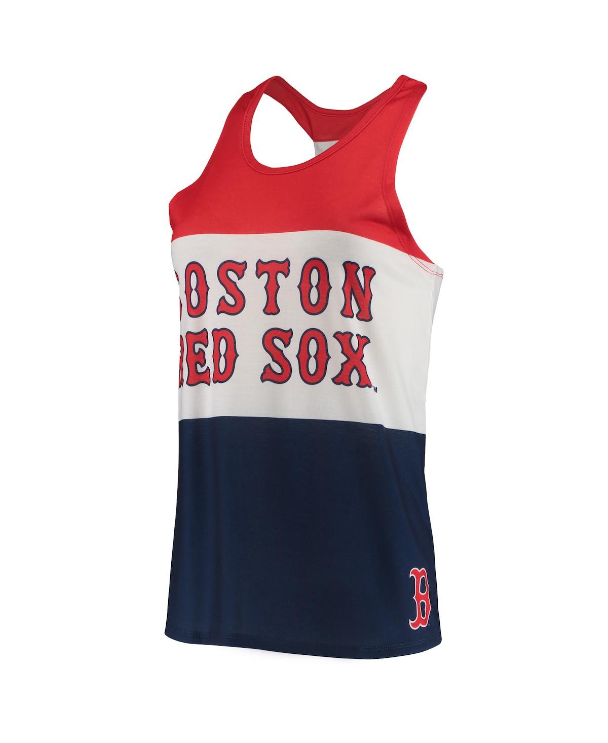 Shop Foco Women's  Red And Navy Boston Red Sox Twist Back Tank Top In Red,navy