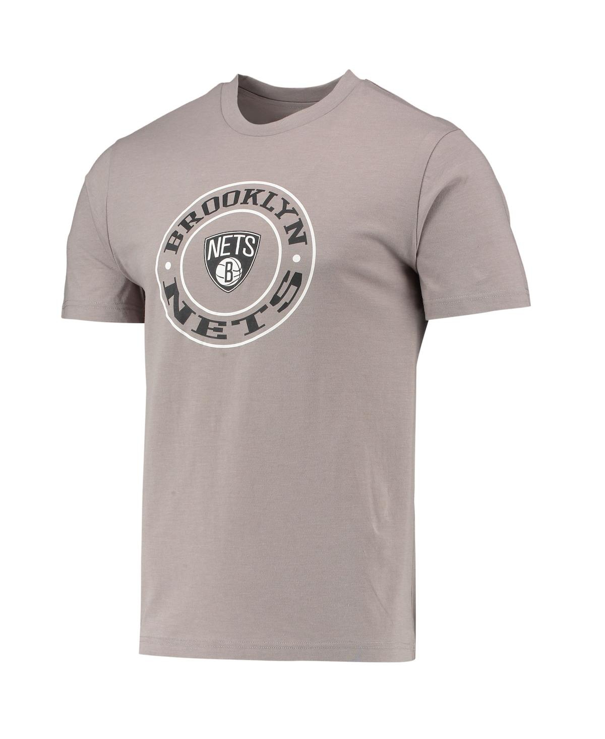 Concepts Sport Men's  Black, Gray Brooklyn Nets T-shirt And Shorts Sleep Set In Black,gray