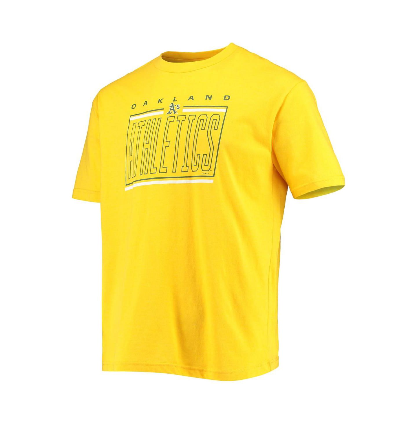 Мужская пижама Concepts Sport Oakland Athletics Meter, футболка и шорты, Green/Gold — фото 3