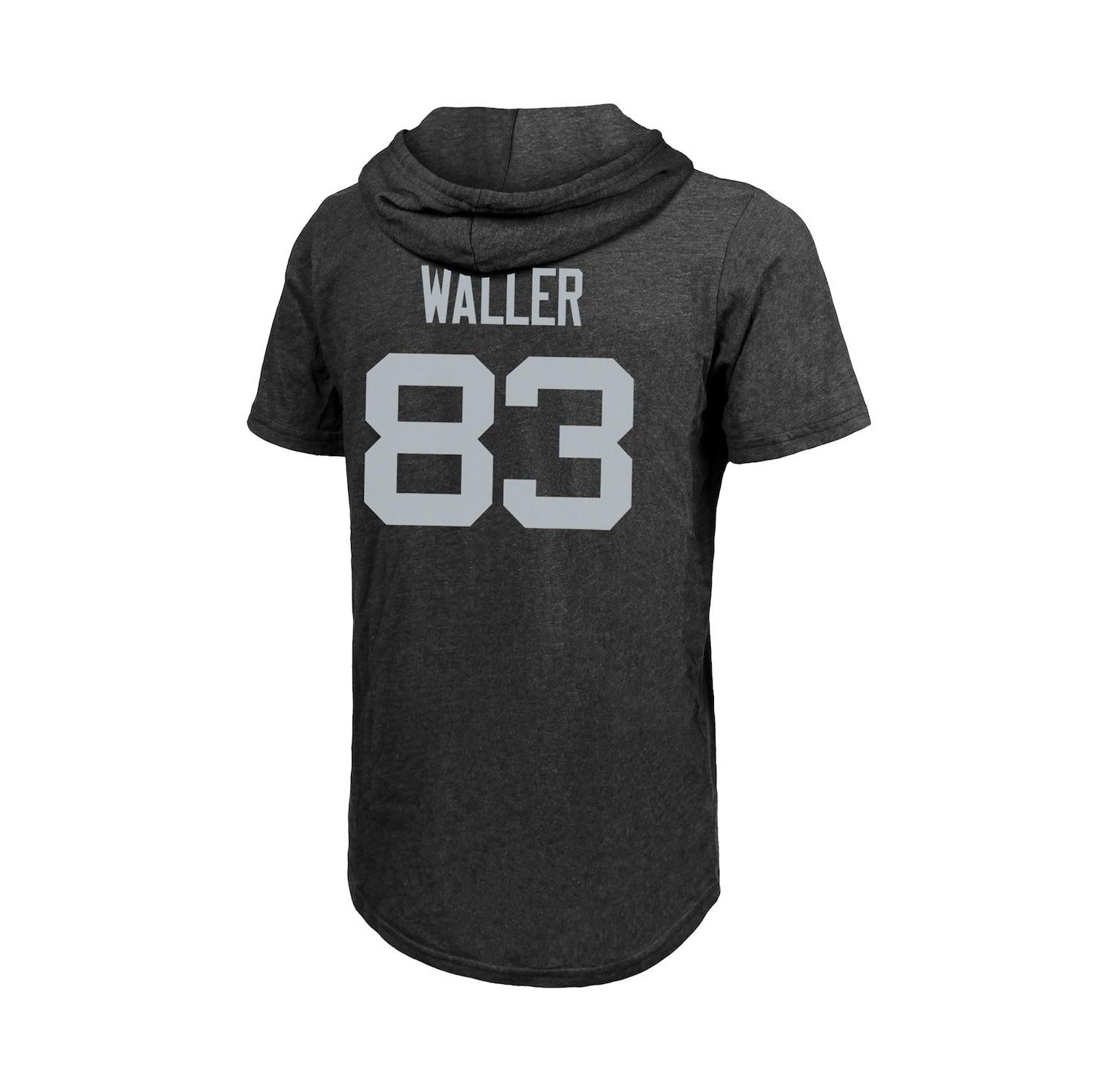 Men's Threads Darren Waller Black Las Vegas Raiders Player Name and Number Tri-Blend Hoodie T-shirt