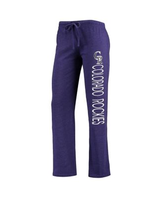 Women's Purple, Black Colorado Rockies Meter Muscle Tank Top and Pants Sleep Set