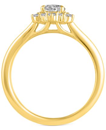 Macy's - Diamond Halo Engagement Ring (5/8 ct. t.w.) in 14k Gold