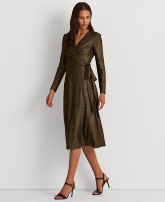 Lauren Ralph Lauren Metallic Jacquard Dress - Macy's