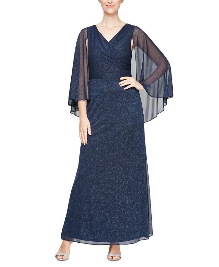 SL Fashions Capelet Shimmer Gown Macy s