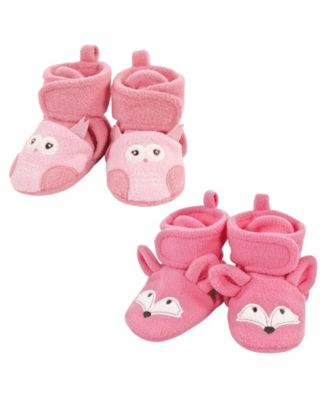 Baby Girls Hudson Animal Fleece Booties 2-Pack