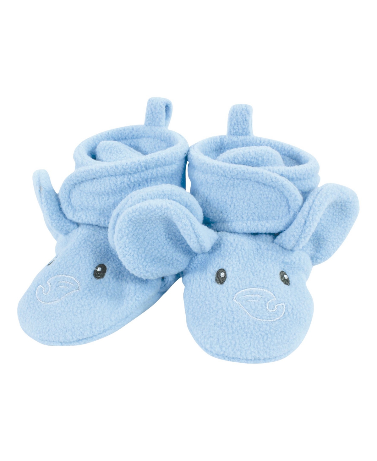 Hudson Baby Baby Boys Animal Fleece Booties 2-Pack, Navy Owl Fox
