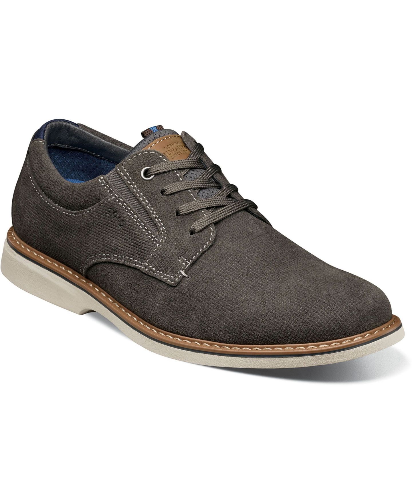 Обувь Nunn Bush Men's Otto Plain Toe Lace Up Oxford, цвет: Серый — фото 1