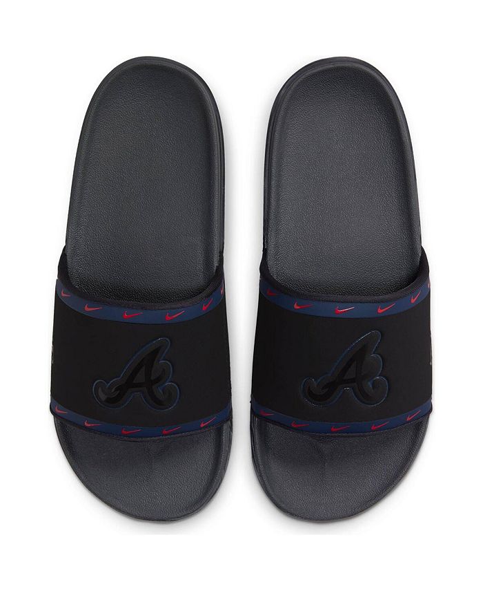 Nike Men's Atlanta Braves Team Black Off-Court Slide Sandals - Macy's