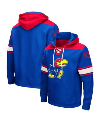 Men's Royal Kansas Jayhawks 2.0 Lace-Up Pullover Hoodie