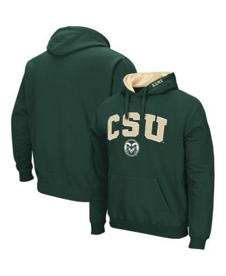 Men's Green Colorado State Rams Arch And Logo Pullover Hoodie