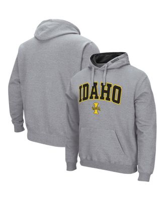 Men's Heathered Gray Idaho Vandals Arch and Logo Pullover Hoodie