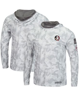 Men's Arctic Camo Florida State Seminoles OHT Military-Inspired Appreciation Long Sleeve Hoodie Top