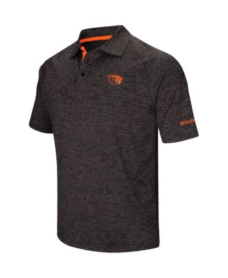 Men's Black Oregon State Beavers Down Swing Polo Shirt