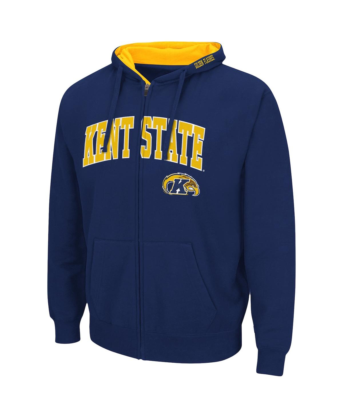 Colosseum Men's  Navy Kent State Golden Flashes Arch Logo 3.0 Full-zip Hoodie In Navy