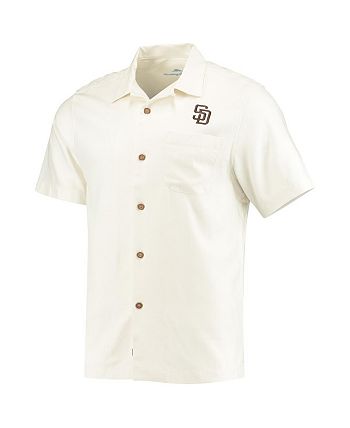 Los Angeles Dodgers Tommy Bahama Aloha America Button-Up Shirt - Cream