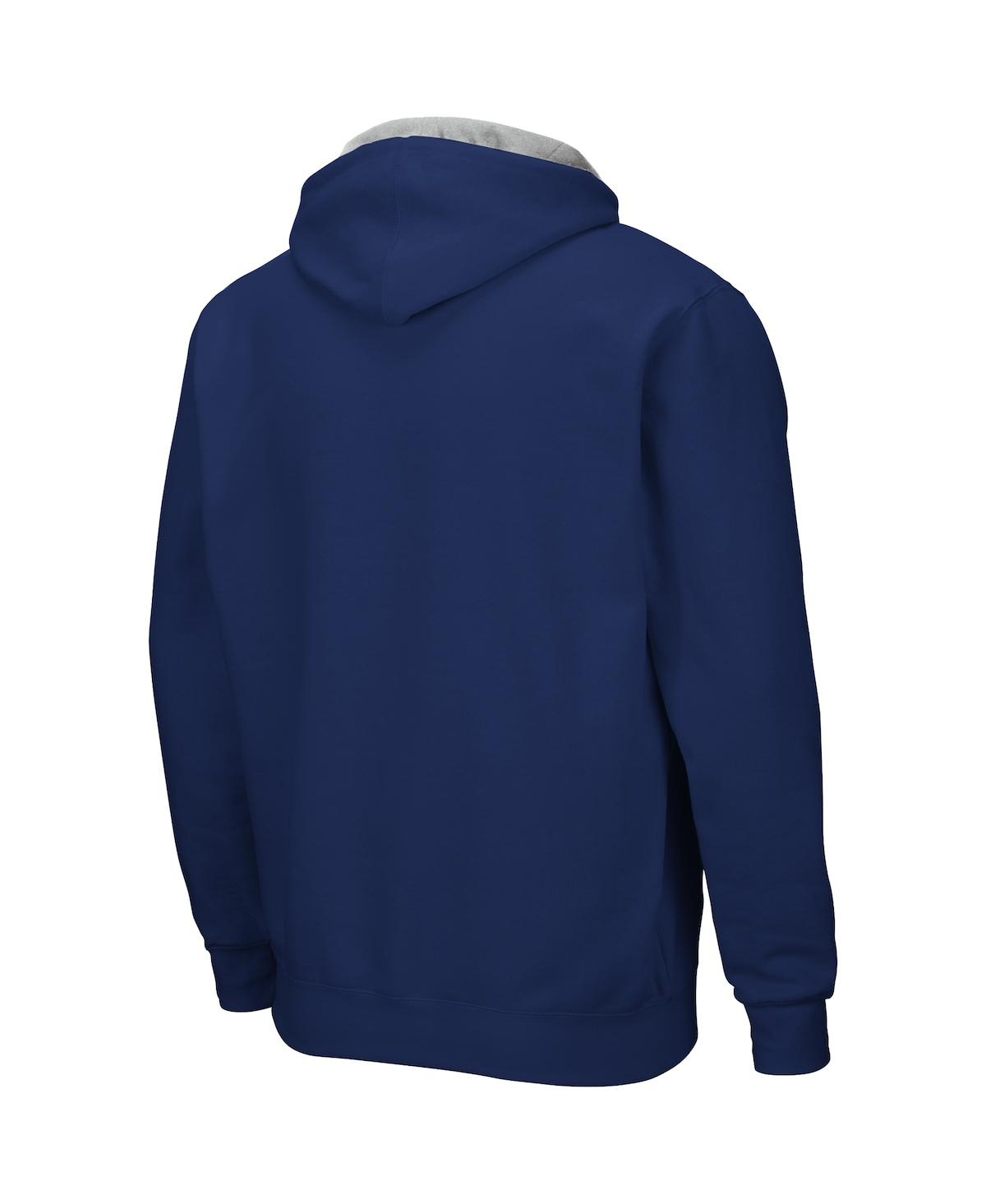 Colosseum Men's  Navy Nevada Wolfpack Arch & Logo 3.0 Full-zip Hoodie In Navy